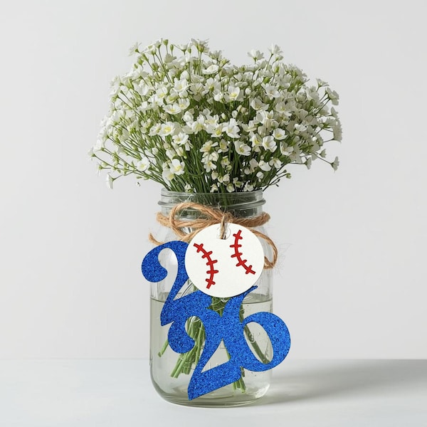 Słoik baseballowy Mason Tag 2026 / Dekoracje na imprezę drużyny baseballowej / Ukończenie studiów / Uroczystość drużyny baseballowej szkoły średniej / Impreza klasy 2026