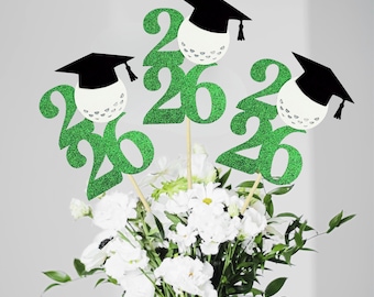 2026 Golf Centerpieces/ Golf Team Party Decorations/ College Graduation/ High School Golf Team Celebration/ Class of 2026 Party Floral Picks