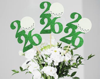 2026 Golf Centerpieces/ Golf Team Party Decorations/ College Graduation/ High School Golf Team Celebration/ Class of 2026 Party Floral Picks