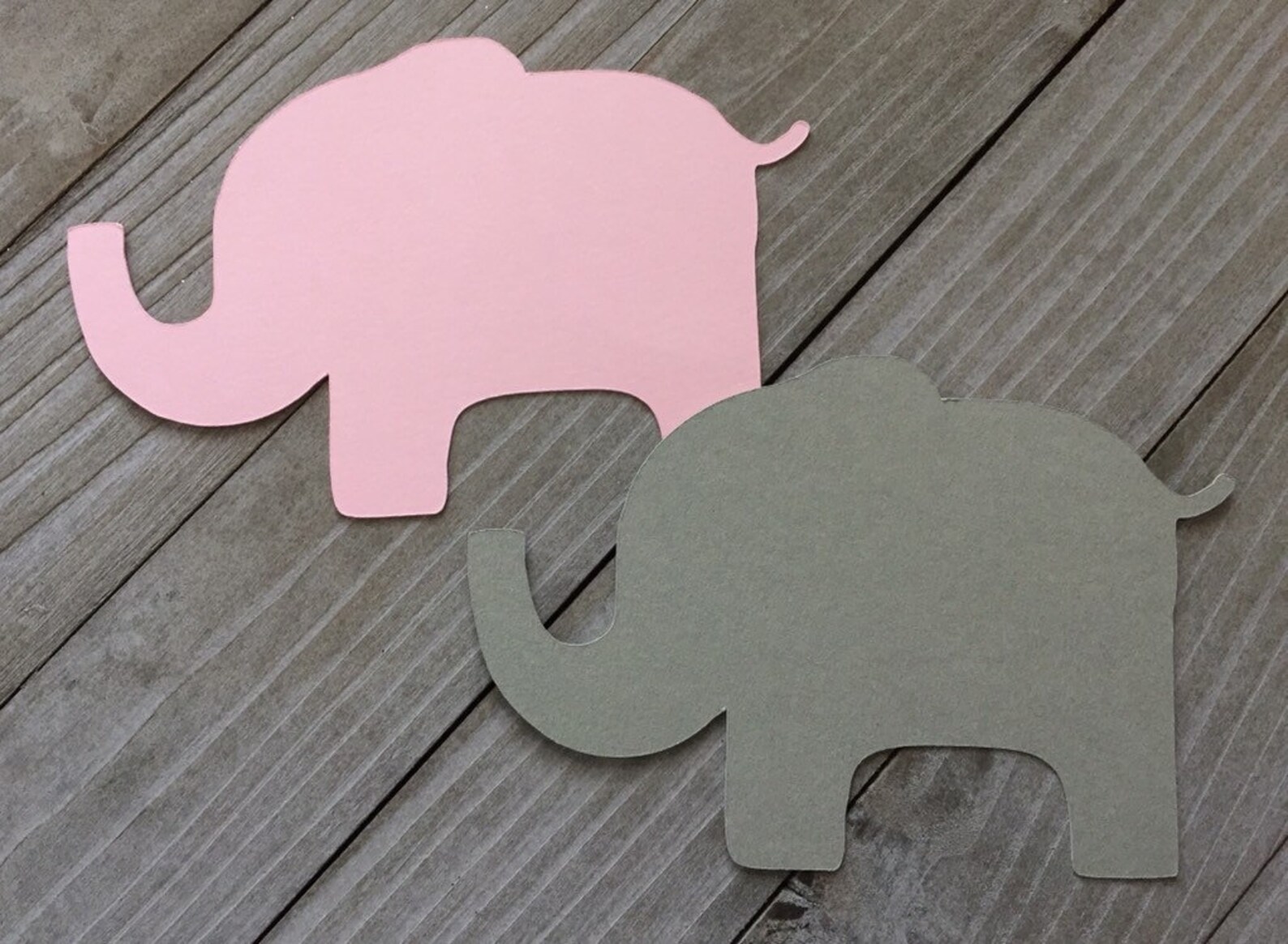 18 Elephant Cutouts Baby Elephant Die Cut Elephant Party Etsy