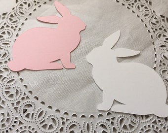 18 Bunny Cut Outs, Bunny Rabbit Die Cut, Bunny Party Decor, Crafting Supplies, Some Bunny Is One Party