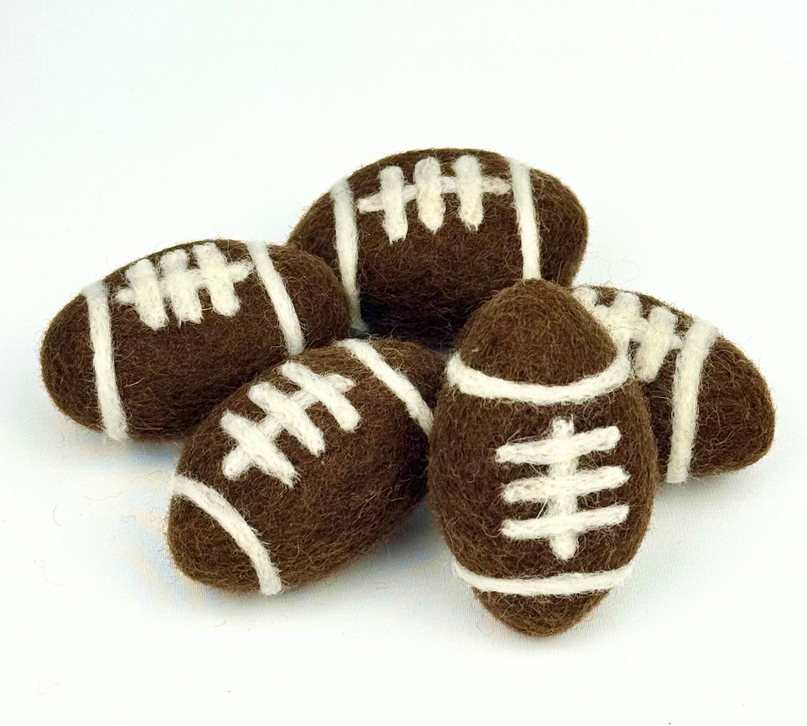 Felt Football Wool Felted Sport Shapes DIY Garland Boy Nursery Decor Sports Fan Newborn Photo Shoot Props Bowl Filler Home Decor
