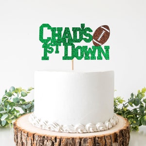 Custom Football 1st Down Cake Topper, 1st Down Football Party, Football Smash Cake, Sports Birthday, Football Birthday, 1 Cake Topper