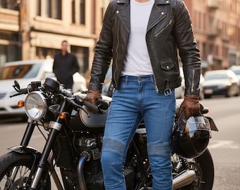 Reinforced CRG Biker Denim Pant with Hip & Knee Protectors
