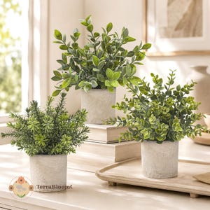 Artificial 3 Potted Plant - Etsy