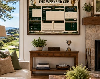 Golf Trip Scoreboard Poster | Ryder Cup Style Tournament Tracker (Digitaler Download)
