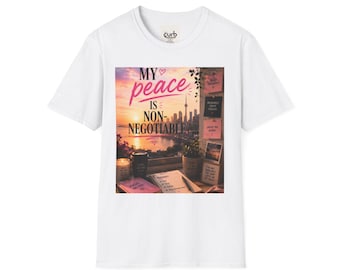 Camiseta "Minha Paz é Inegociável" | Camiseta com Frase Inspiradora