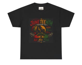 Camiseta Juneteenth Freedom Day com estampa de águia | Camiseta com estampa "We Are Free"