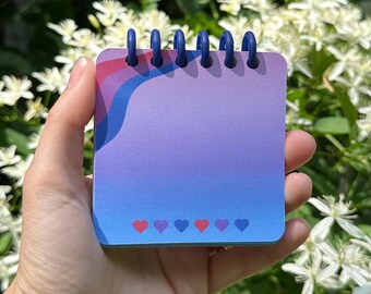 Bisexual Pride Memo Pads With Binding Spine