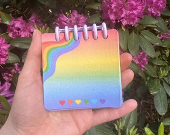 Rainbow Pride Memo Pads With Binding Spine