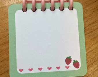 Strawberry Spiral Memo Pads