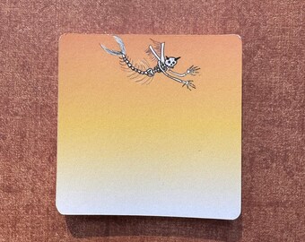 Skeleton Mermaid Memo Pad (30 pages) | Halloween Notepad for Mermaid Lovers |