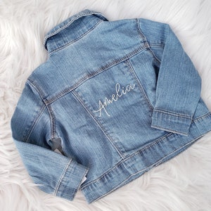 Denim Toddler & Baby Jacket with Custom Embroidered Name