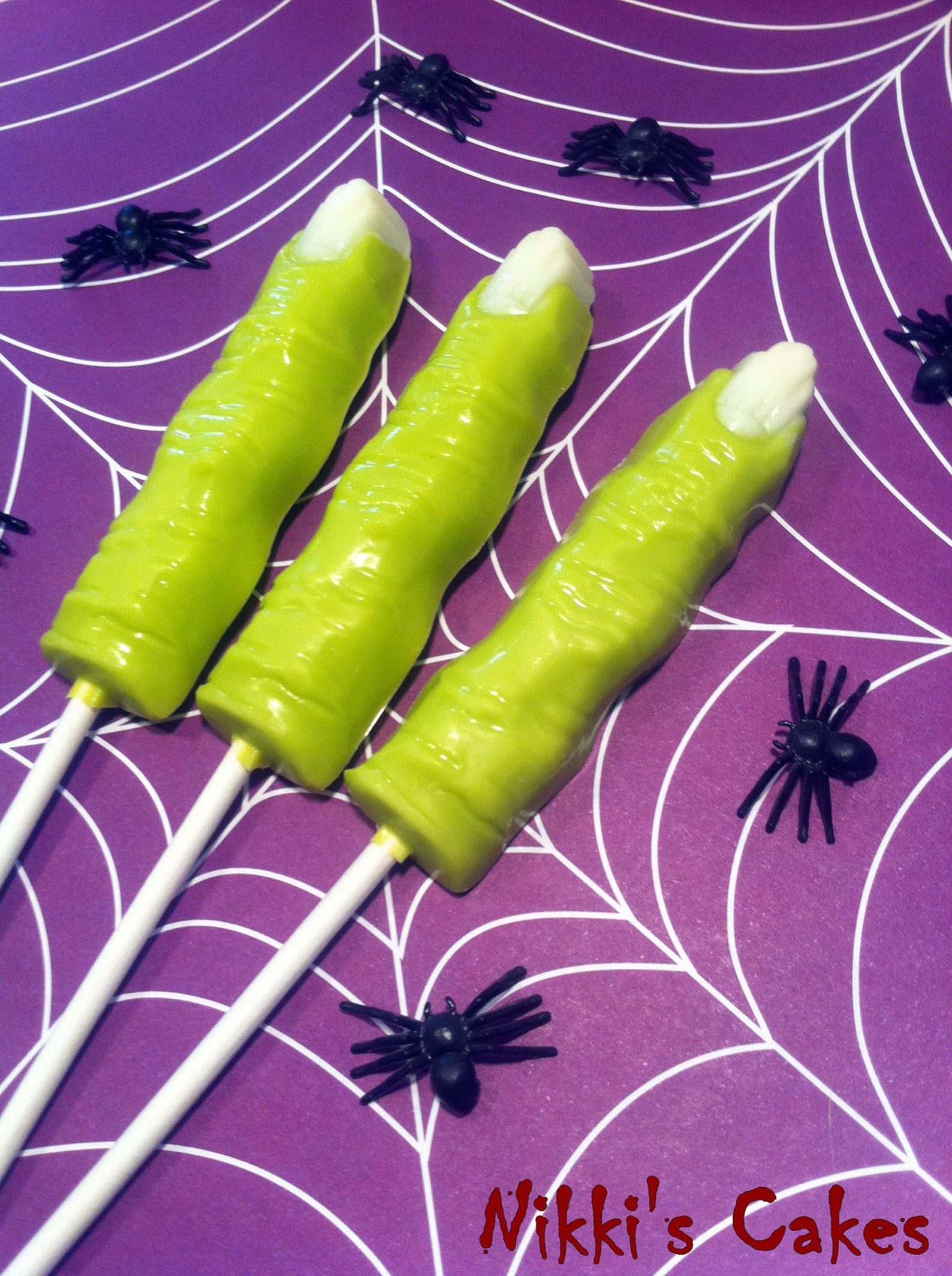 Chocolate Zombie Finger Lollipops. One dozen made to order. Etsy