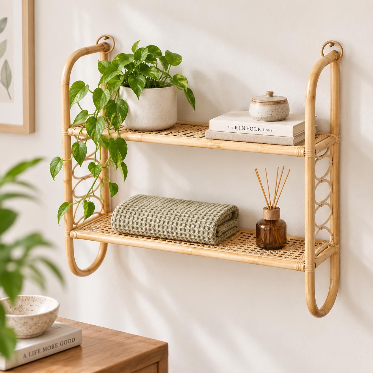 Rattan Shelf - Etsy Canada