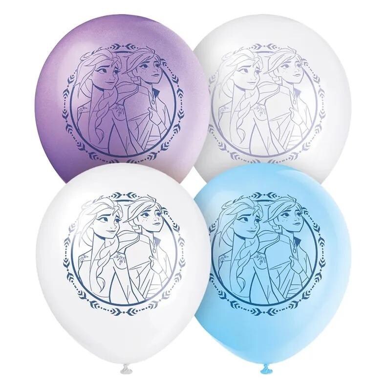 Balões para festa de aniversário Disney Frozen, 24 unidades no total, 3 pacotes com 8 balões cada, Elsa e Anna. Novos. imagem 2