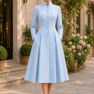 powder blue winter dress A winter dream in baby blue Margot features delicate detailing and effortless elegance. Made for holiday soires, destination celebrations, and unforgettable entrances! Available now with link in bio. #shophelsi #helsi #gown #