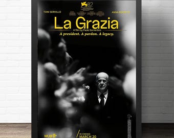 Locandina del film La grazia, stampa vintage retrò, stampa artistica da parete, locandina minimalista, decorazione per la casa, stampa su tela