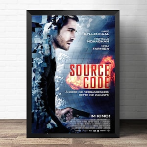 Póster de la película Código Fuente, impresión en lienzo sin marco, decoración del hogar, regalo artístico para la pared.