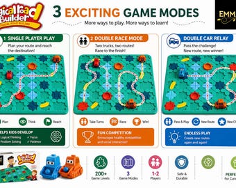 Logical Road Builder STEM Puzzle Game for Kids Ages 3+