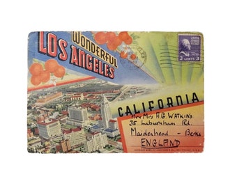 Vintage souvenir postcards, select a card. California concertina series of images. Listing is for one card. 1940s.