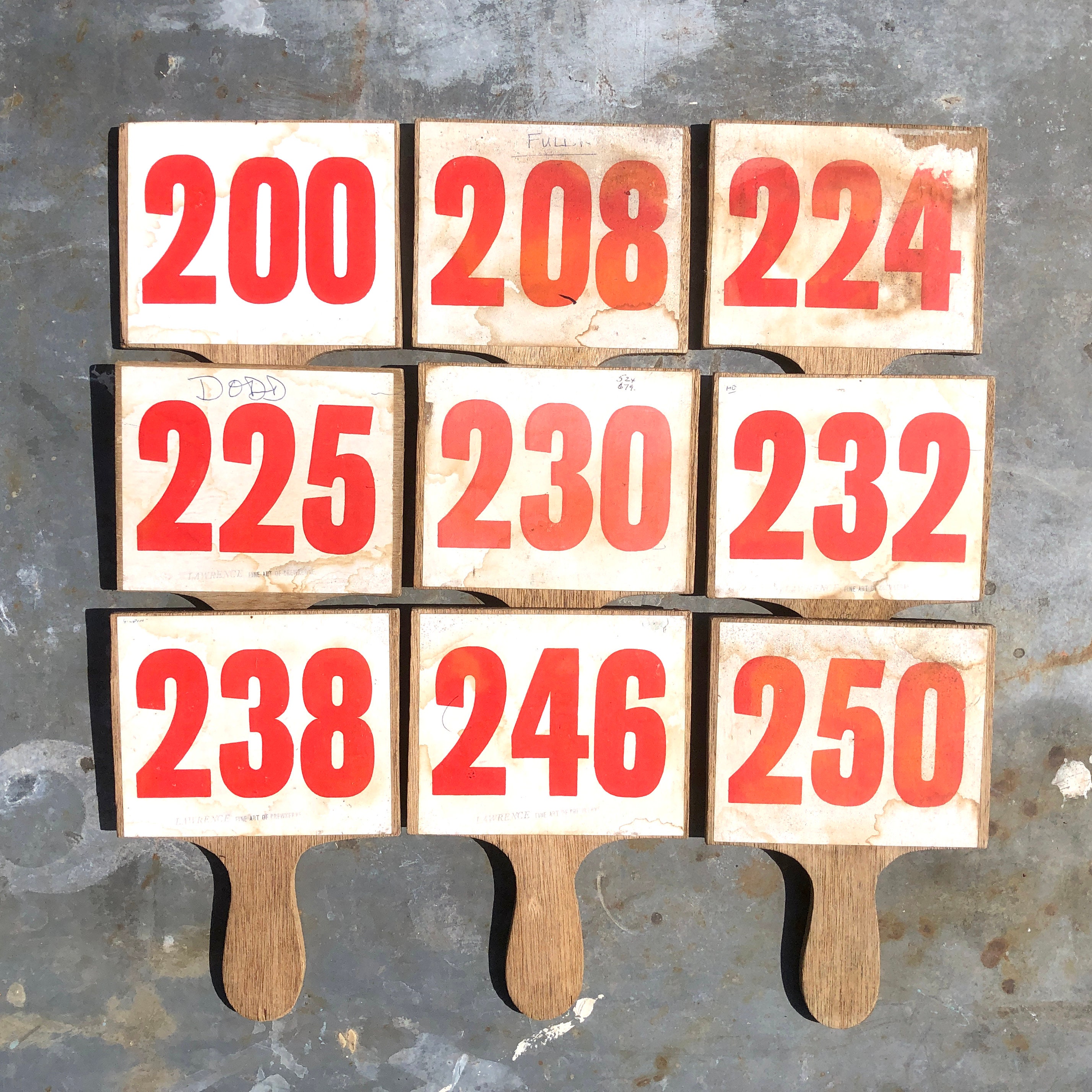 Buy Vintage Auction Paddles, They Look Great as Part of a Vintage Display.  Listing is for One Paddle. Online in India 