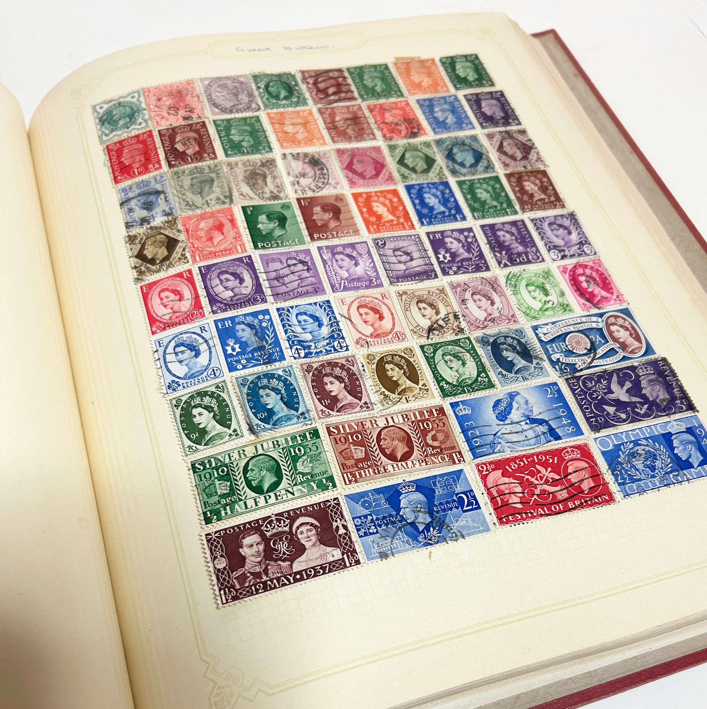 Worldwide Stamp Collection in Album Full of Stamps - Mint & Used 100+  Countries