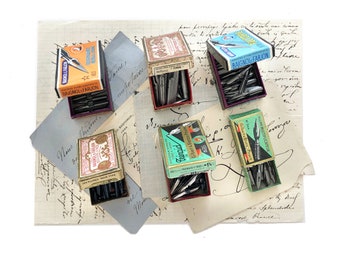 The french nibs. A selection of 3, 4 or 6 vintage nibs. Boxes not included.