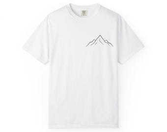 Comfort Colors Mountain Graphic T-Shirt – 100% Cotton Relaxed Fit Tee