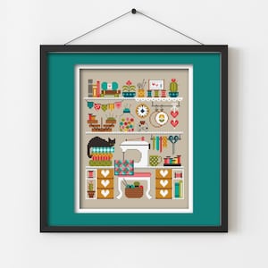 The Sewing Room Cross Stitch PDF Chart INSTANT DOWNLOAD