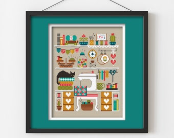 The Sewing Room Cross Stitch PDF Chart INSTANT DOWNLOAD