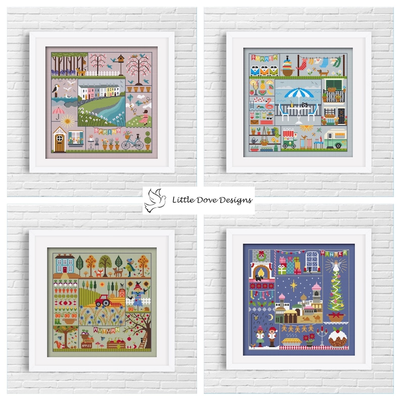 A Stitch For All Seasons Cross Stitch Chart INSTANT DOWNLOAD Full PDF Bundle image 1