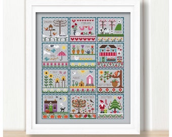 Little Dove&#39;s Year Cross Stitch PDF Chart INSTANT DOWNLOAD