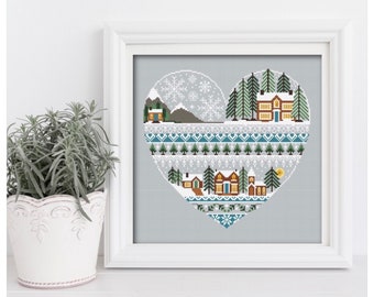 Heart Of Winter Cross Stitch PDF Chart INSTANT DOWNLOAD