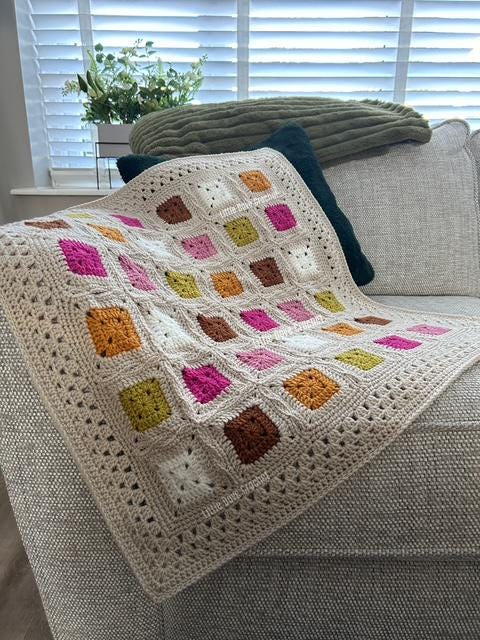 Amber Granny Square Baby Blanket Crochet PDF Pattern/Tutorial