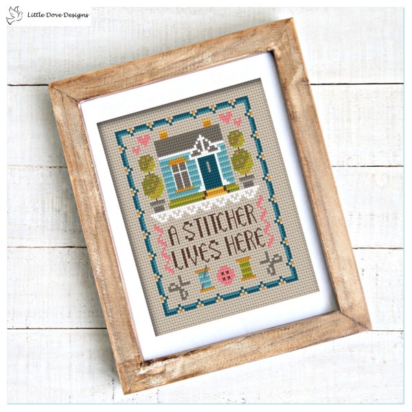 Home Of A Stitcher Cross Stitch PDF Chart INSTANT DOWNLOAD