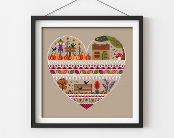 Heart Of Autumn Cross Stitch FULL Kit