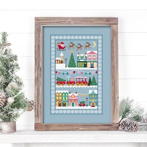 Christmas Town Cross Stitch Instant Download PDF Chart