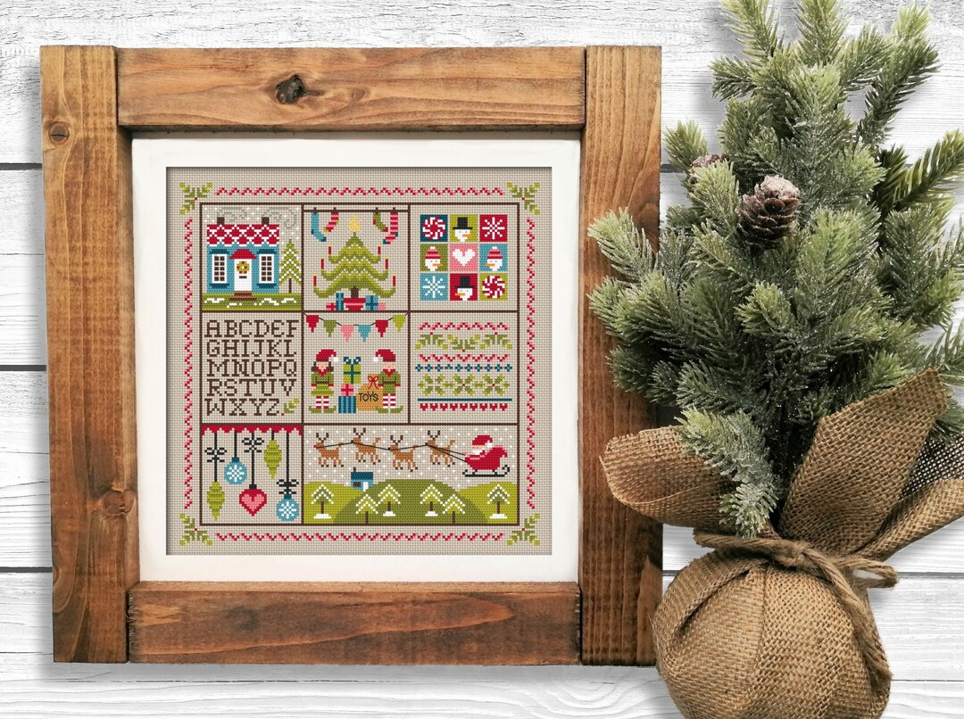 Holly Jolly Christmas Cross Stitch Instant Download PDF Chart - Etsy