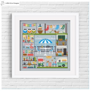 A Stitch For All Seasons - Summer Cross Stitch INSTANT DOWNLOAD PDF chart