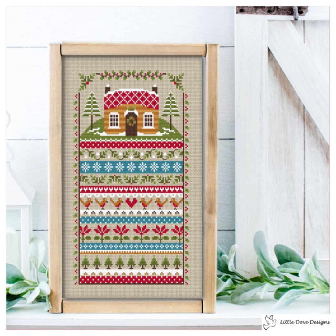 Holly Cottage Cross Stitch PDF Chart INSTANT DOWNLOAD - Etsy
