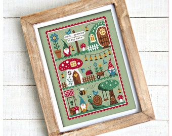 Gnomeville Cross Stitch PDF Chart INSTANT DOWNLOAD