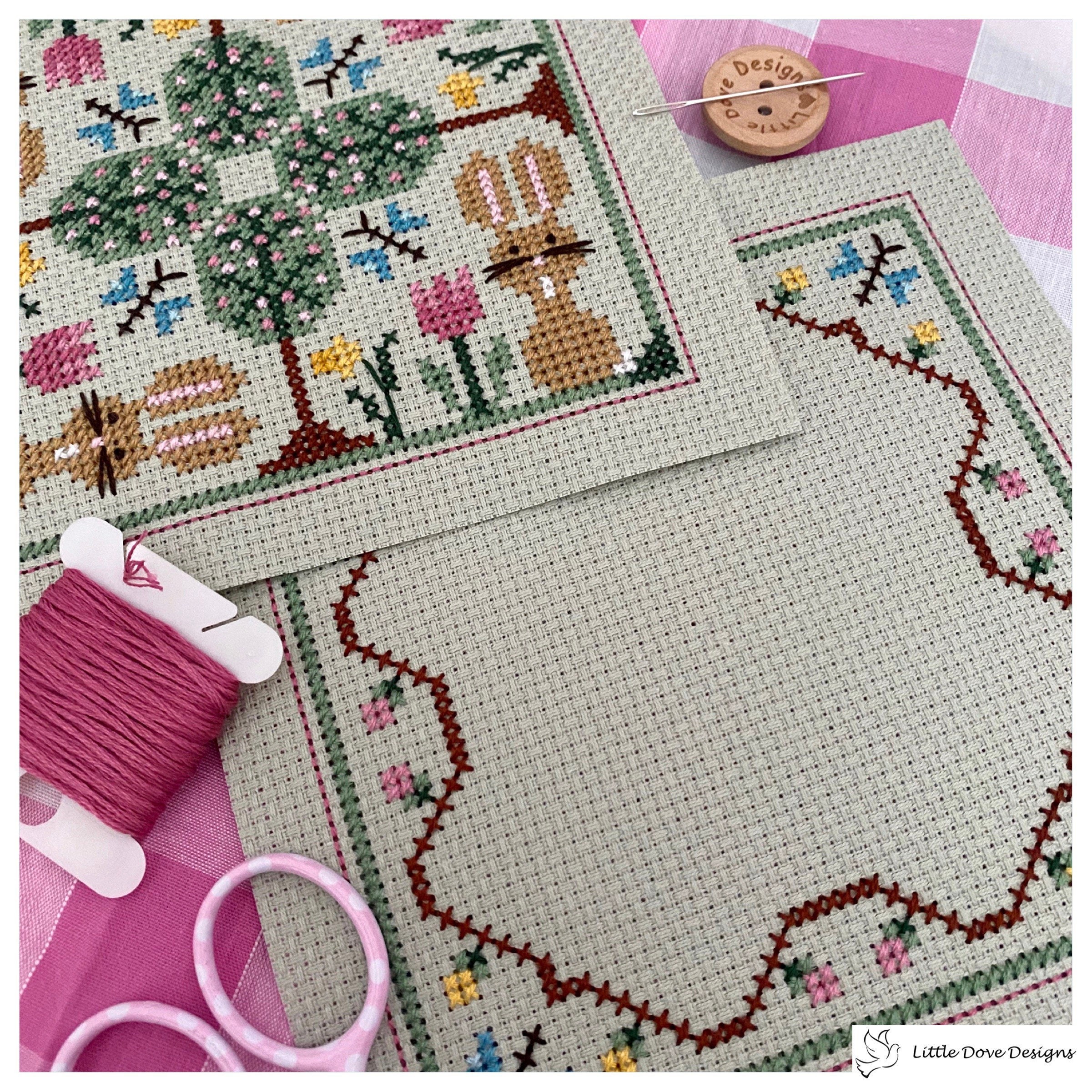 Spring Bunny Cross Stitch Biscornu Instant Download PDF Chart - Etsy