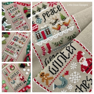 Christmas Wishes Cross Stitch Sampler PDF Chart INSTANT DOWNLOAD