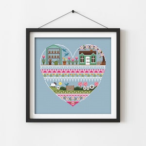 Heart Of Spring Cross Stitch PDF Chart INSTANT DOWNLOAD