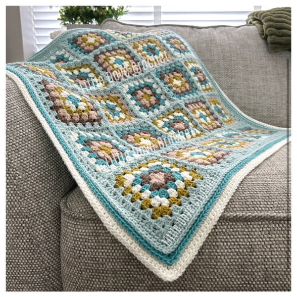 Archie Granny Square Baby Blanket Crochet PDF Pattern/Tutorial