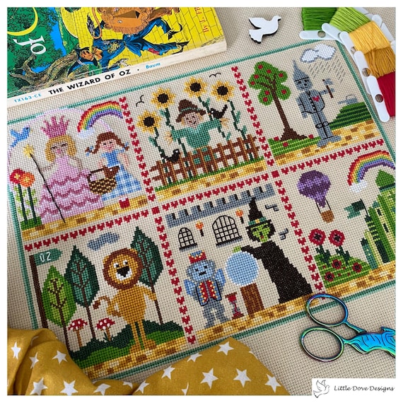 Follow The Yellow Brick Road Cross Stitch PDF Chart INSTANT DOWNLOAD