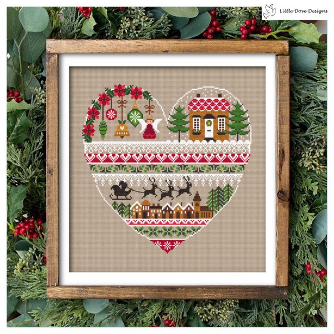 Heart of Christmas Cross Stitch PDF Chart INSTANT DOWNLOAD - Etsy