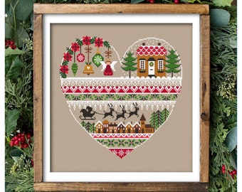 Heart Of Christmas Cross Stitch PDF Chart INSTANT DOWNLOAD