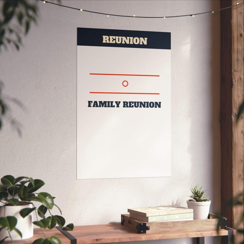 Family Reunion Welcome Sign Bold Poster Personalized | Custom Name, Year & Location Bild 6
